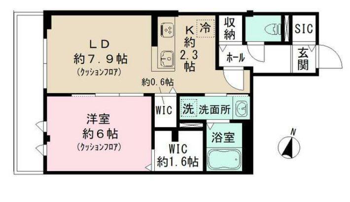 ユアメゾン立教通(1LDK/3階)の間取り写真