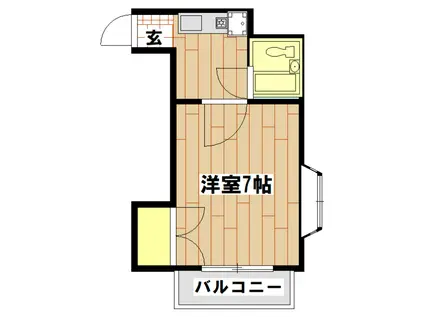 ホワイトメゾン大蔵(1K/2階)の間取り写真