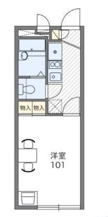 レオパレス四ツ裏 2階階 間取り