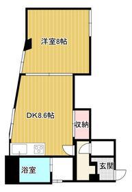 コーポラス新生(1DK/2階)の間取り写真