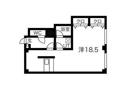 中駒新栄レオンビル(ワンルーム/5階)の間取り写真