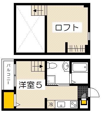 ZWEI(1K/2階)の間取り写真