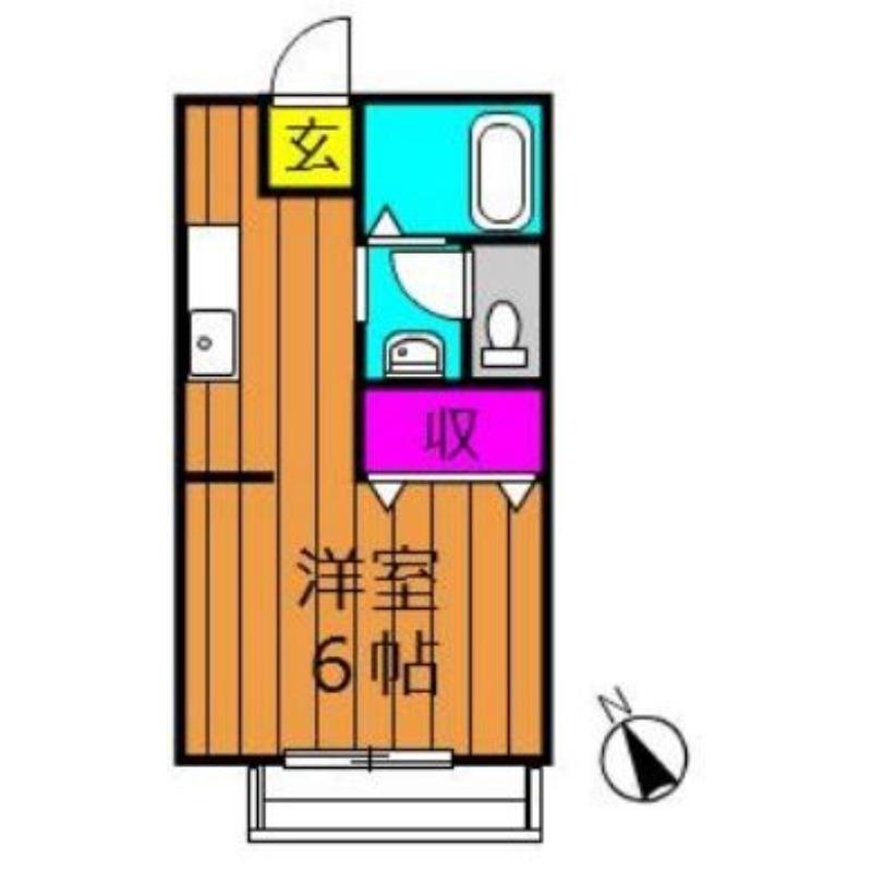 中島サンプラザ(ワンルーム/1階)の間取り写真