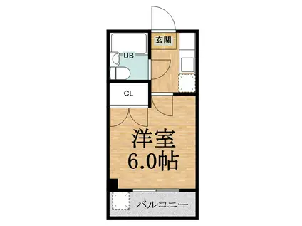 メゾンM10(1K/3階)の間取り写真