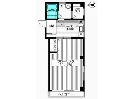 アーデン三田(1K/3階)の間取り写真