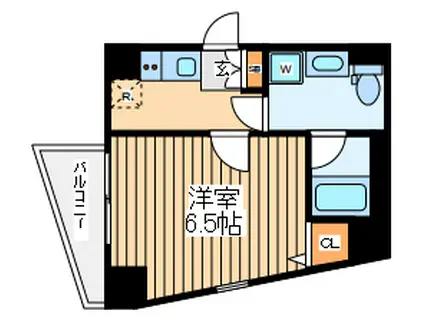 クレイシア横浜ノース(1K/10階)の間取り写真
