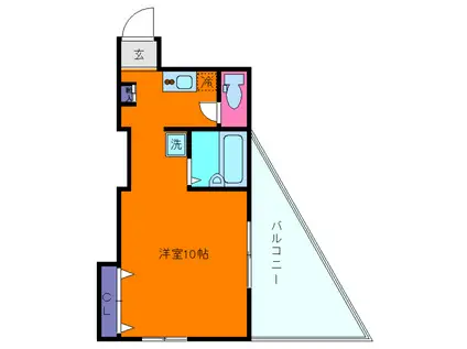 サンライズ六甲道(ワンルーム/2階)の間取り写真