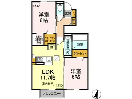 ETUPIRKA(2SLDK/1階)の間取り写真