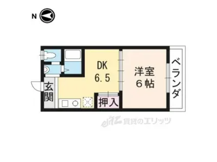 メゾン清風PART1(1DK/2階)の間取り写真