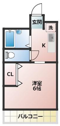 静岡鉄道静岡清水線 音羽町駅 徒歩10分 4階建 築42年(1K/4階)の間取り写真