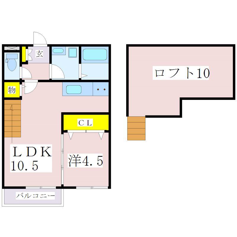 メゾネット中山(1SLDK/1階)の間取り写真