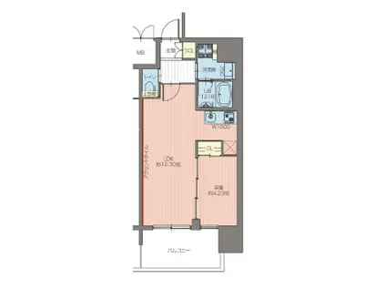プレジオ西中島ASIAN(1LDK/10階)の間取り写真