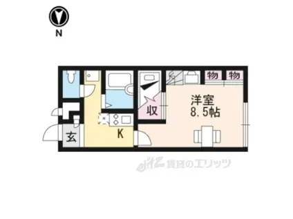 レオパレスワイズコート日野(1K/2階)の間取り写真