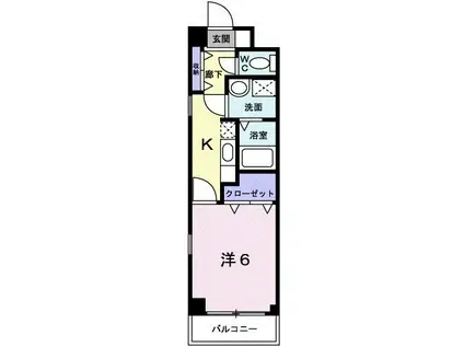 カルム神楽坂(1K/1階)の間取り写真
