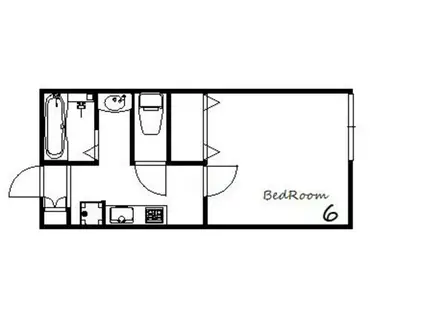 RUMIE-RU加古川美乃利(1K/1階)の間取り写真