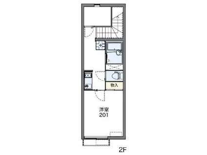 レオネクストメゾンアンソレイエ(1K/1階)の間取り写真