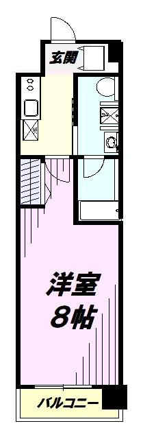 N-STAGE NISHIKUNITACHI(1K/4階)の間取り写真