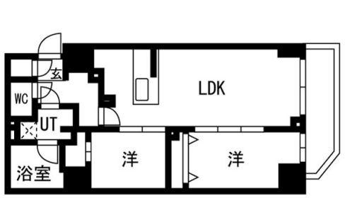 TRADIS錦糸町(2LDK/4階)の間取り写真