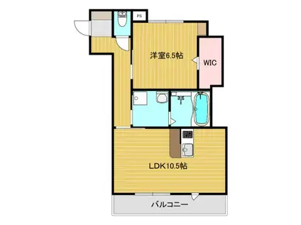 カジハナ(1LDK/3階)の間取り写真