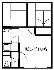 土田コーポ(2LDK/2階)の間取り写真