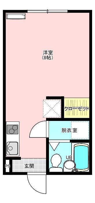 メゾン北上(ワンルーム/1階)の間取り写真