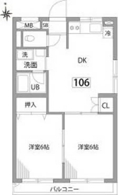 レオドール府中 1階階 間取り