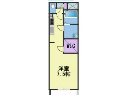 弊社管理物件サンライズアネックス積水ハウス(ワンルーム/2階)の間取り写真