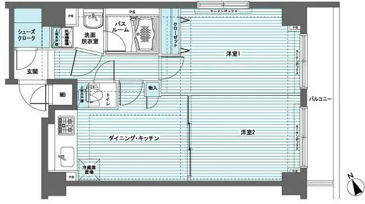 トーシンフェニックス日本橋兜町参番館 7階階 間取り