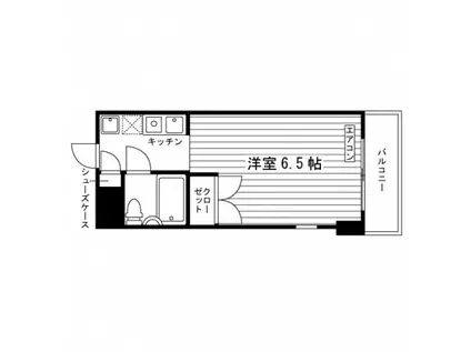 スカイハイネス西調布(1K/7階)の間取り写真