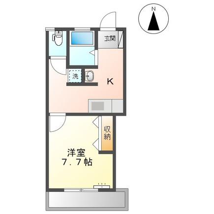 アネックス緑台(1K/2階)の間取り写真