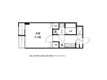 JOY婦中(1K/2階)の間取り写真