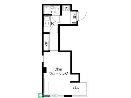 パークパレス綾瀬(1K/5階)の間取り写真