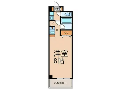 ペリエ市川I(ワンルーム/5階)の間取り写真