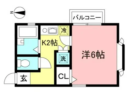 パークアベニューコトー(1K/1階)の間取り写真