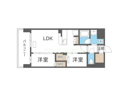 アーバネックス中崎町II(2LDK/6階)の間取り写真