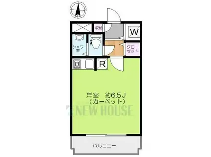 ミリオンコート神楽坂(ワンルーム/1階)の間取り写真