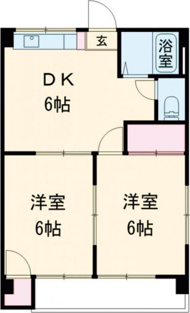 ひかりハイム(2DK/3階)の間取り写真