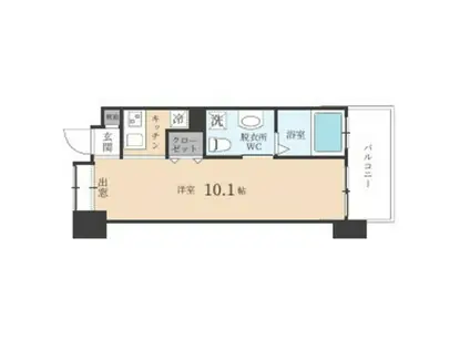 ルネッサンス21赤坂けやき通(1K/5階)の間取り写真