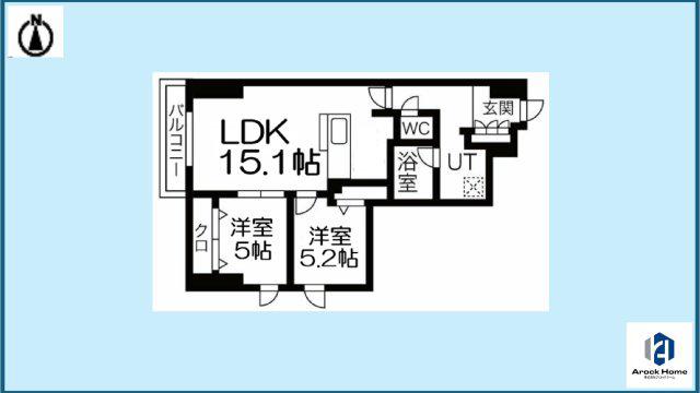 LINEAR STYLE (2LDK/2階)の間取り写真