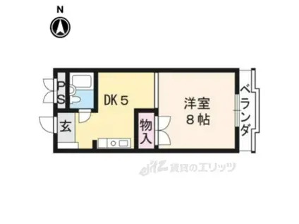 グリーンヴィレッジ(1DK/2階)の間取り写真