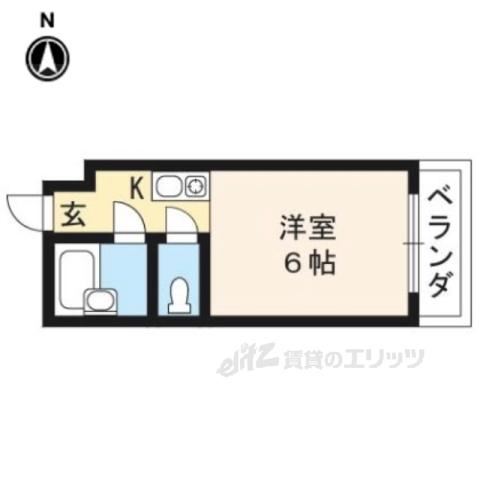 モンブランスギエ(1K/2階)の間取り写真