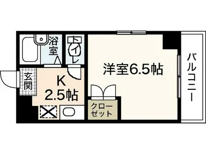 エスポワール牧村(1K/4階)の間取り写真