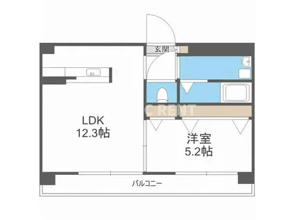 TASUKI PLAN 七隈(1LDK/5階)の間取り写真