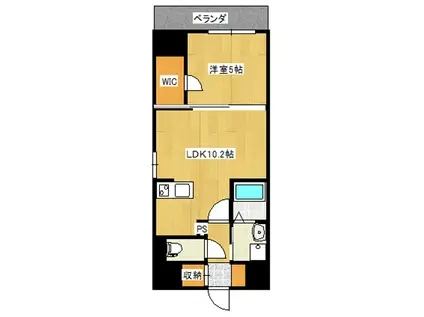 NISHIKI SMILE(1LDK/4階)の間取り写真