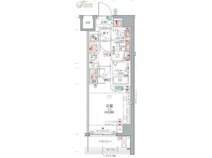 武蔵小杉プロジェクト(1K/6階)の間取り写真
