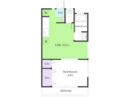 PROSPER-1(1LDK/3階)の間取り写真