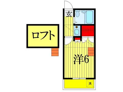 薬円台グリーンコーポ(1K/2階)の間取り写真