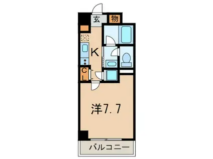 レガーロ(1K/6階)の間取り写真