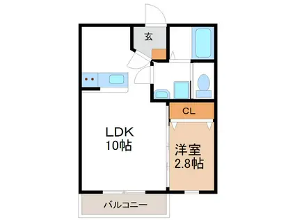 LIBERA刈谷元町(1LDK/1階)の間取り写真