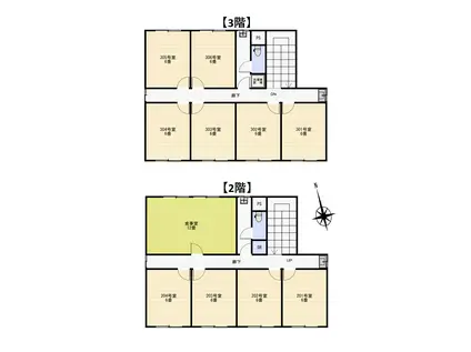 ほっとHOT HOUSE(ワンルーム/2階)の間取り写真